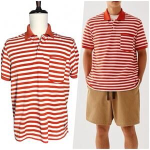 Uniqlo x JW Anderson | Men | Dry-Ex Orange Stripe Sporty Polo Shirt | Small